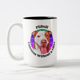 Pitbull lustiges Zitat Zwei-Tone-Tasse Zweifarbige Tasse