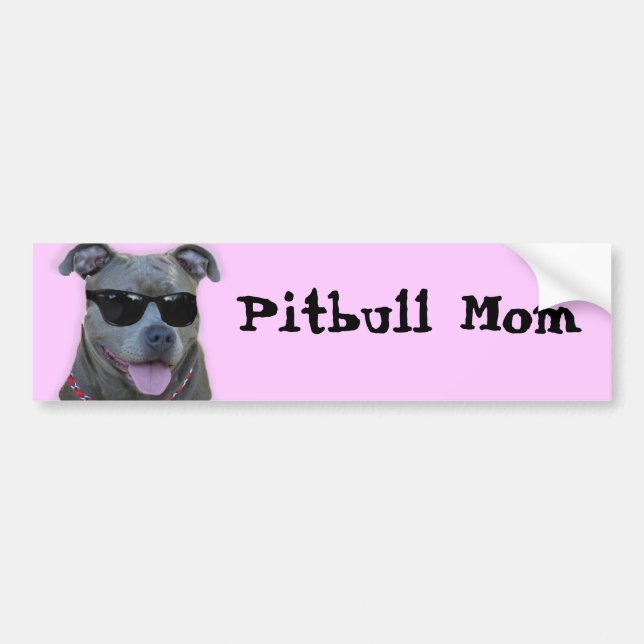 Pitbull Mama-Autoaufkleber Autoaufkleber (Vorne)