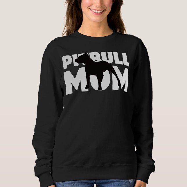 Pitbull Mama Hund Mutter Pitbull Pullover (Vorderseite)