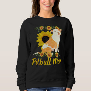 Pitbull Mama Hunde Sonnenblume für Frauen Sweatshirt
