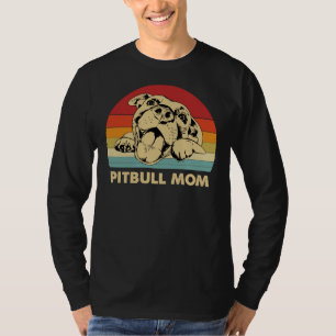 Pitbull Mama mit Niedlichem Pitty-Gesicht Funny Pi T-Shirt