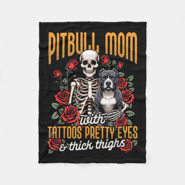 Pitbull Mama Pittie Mama Mama Pitbull Mama mit Ta Fleecedecke (Vorderseite)