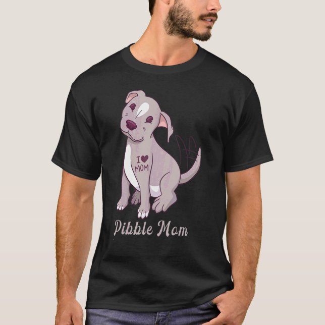Pitbull-Mama T-Shirt (Vorderseite)