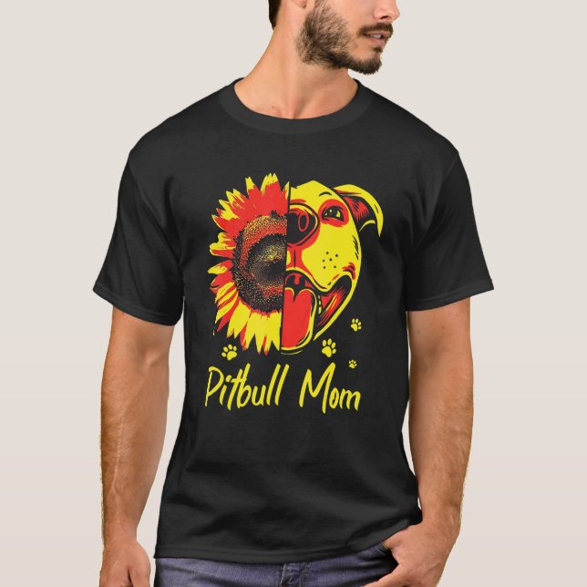 Pitbull Mama Terrier Pibble Dog Owner Mommy T-Shirt (Vorderseite)