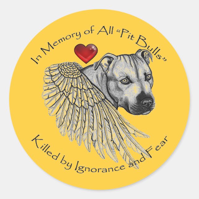 Pitbull Memorial Stickers (Vorderseite)