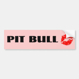Pitbull mit Lippenstift - DIE VORLAGE Autoaufkleber