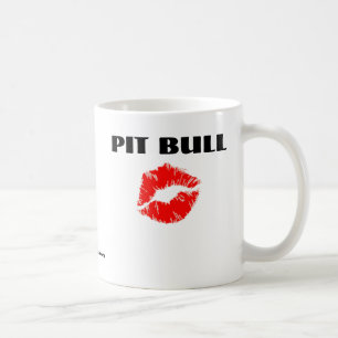 Pitbull mit Lippenstift - DIE VORLAGE Kaffeetasse