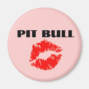 Pitbull mit Lippenstift - DIE VORLAGE Magnet