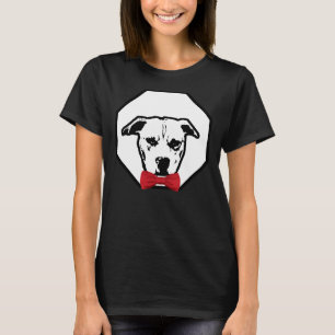 Pitbull mit Red Bowtie Handsome Dog Breed T-Shirt
