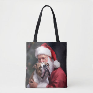 Pitbull mit Weihnachtsmann Weihnachten Tasche