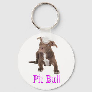Pitbull-Mutter-Welpen-Hund-Rettung Adoptiere Pit B Schlüsselanhänger
