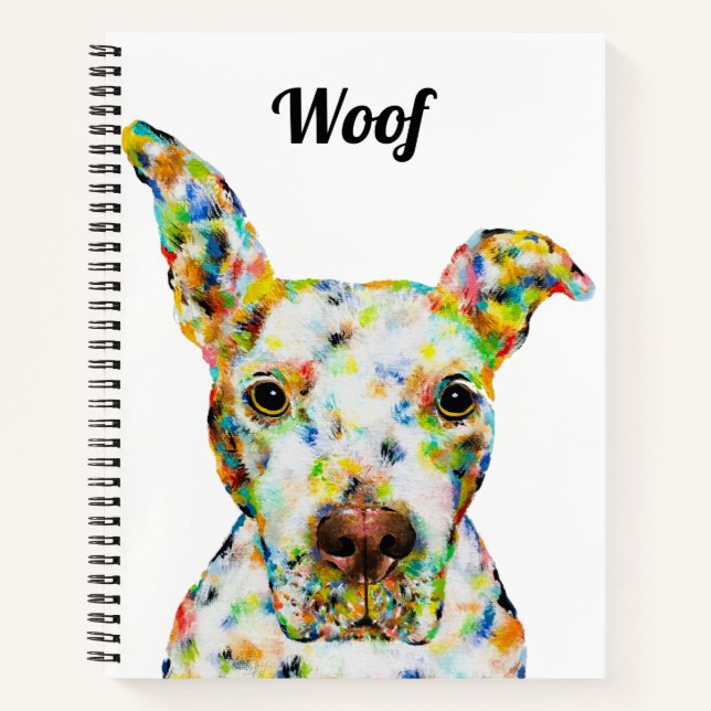 Pitbull Notebook 8,5" x 11" Notizbuch (Vorderseite)