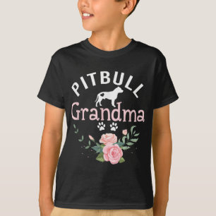 Pitbull Oma Gifts Womens Mama Pitbull Dog Lover T-Shirt