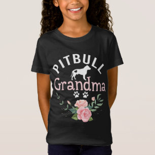 Pitbull Oma Gifts Womens Mama Pitbull Dog Lover T-Shirt