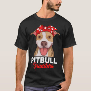 Pitbull Oma Pittie Mama Funny Women Pullove T-Shirt