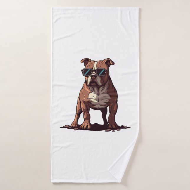 Pitbull Owner Geschenke Badehandtuch (Badehandtuch)