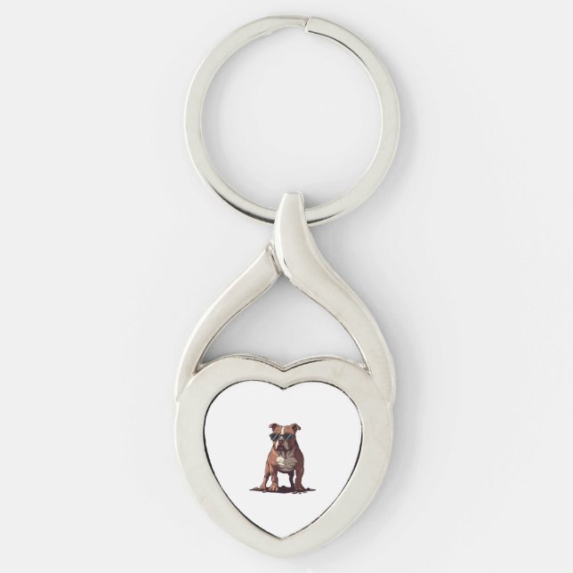 Pitbull Owner Geschenke Schlüsselanhänger (Vorderseite)