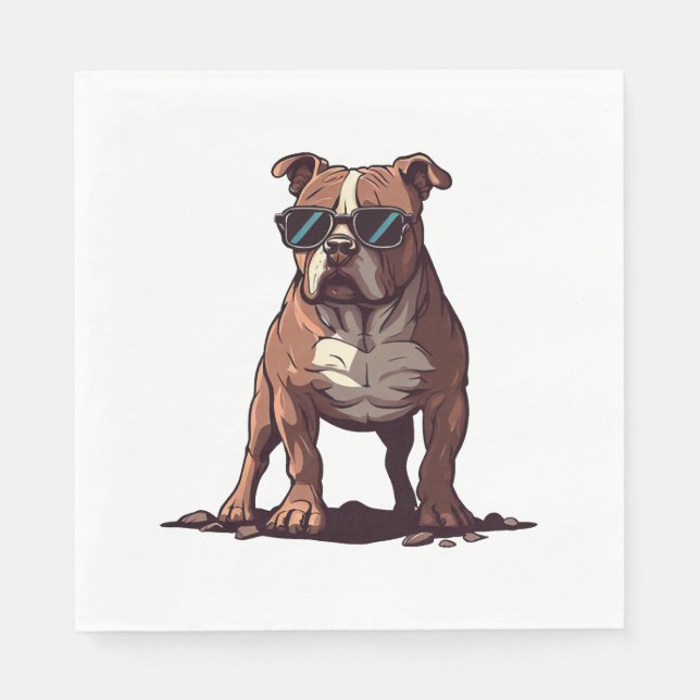 Pitbull Owner Geschenke Serviette (Vorderseite)