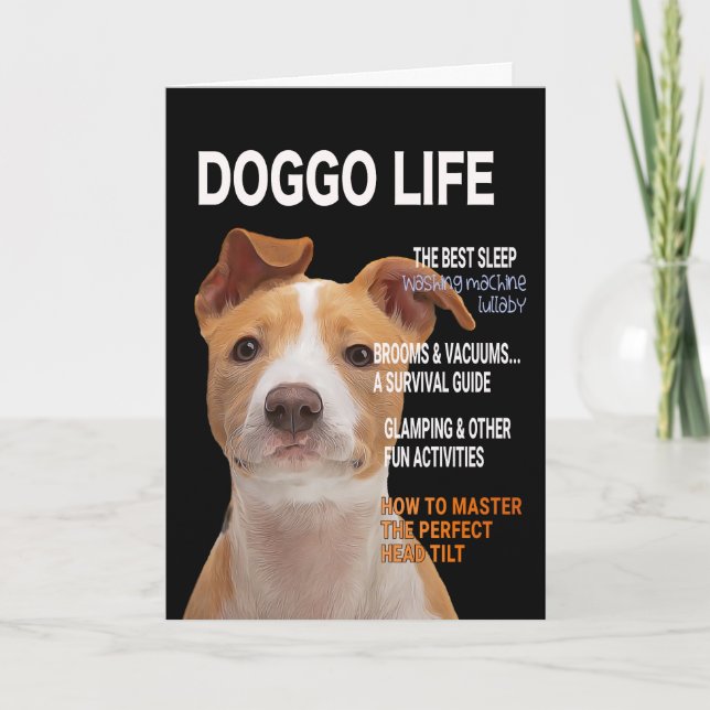 Pitbull Parody Magazine Cover Card Karte (Vorderseite)