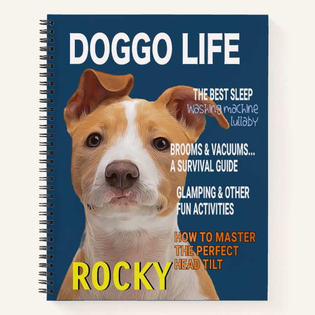 Pitbull Parody Magazine Cover Notizbuch (Vorderseite)