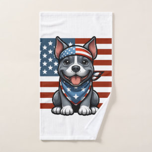 Pitbull Patriotique Drapeau Américain 4 Juillet BB