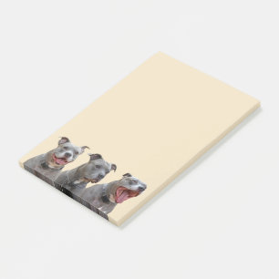 Pitbull Persönlichkeits-Anmerkungen Post-it Klebezettel