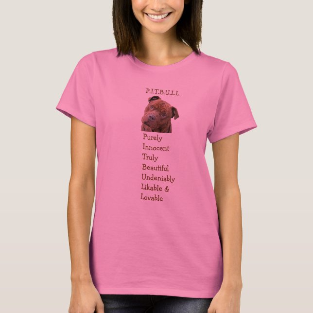 Pitbull Persönlichkeits-T - Shirt (Vorderseite)