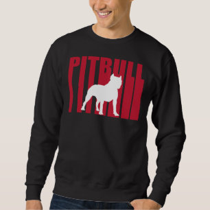Pitbull Pit Bull Dog Red Stilisierte transparente Sweatshirt