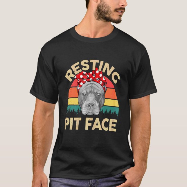 Pitbull Pit Face Pitbull Mama Pittie Mama T-Shirt (Vorderseite)