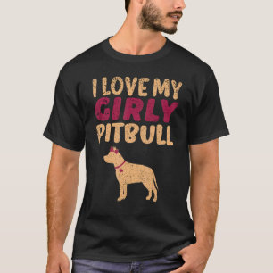 Pitbull Pit Girly Bull Pet Girl Dog Gender Reveal T-Shirt