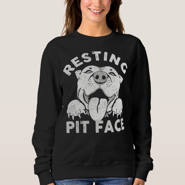 Pitbull Pitbull Hundquote für Pet L Sweatshirt (Vorderseite)