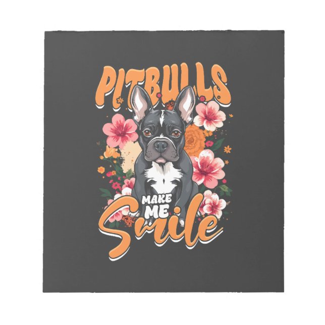 Pitbull Pitbulls Notizblock (Vorderseite)