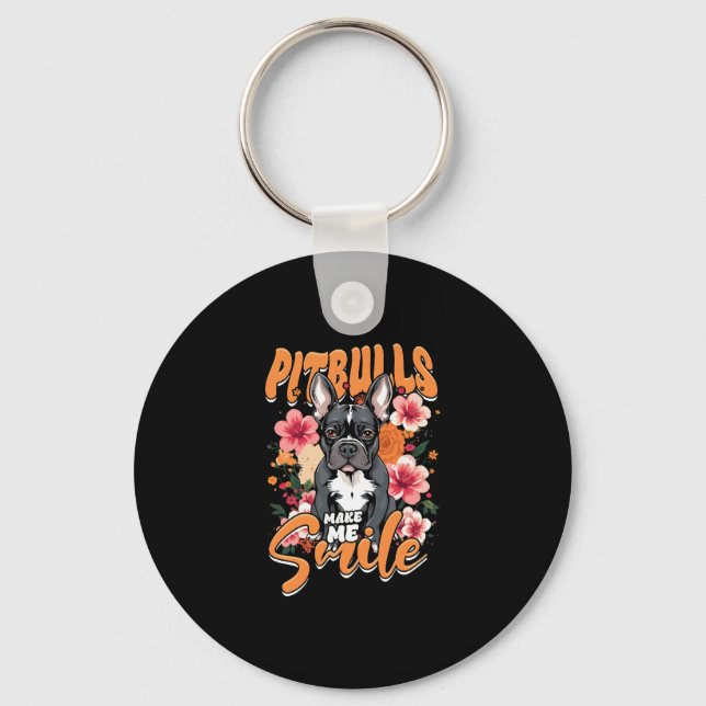 Pitbull Pitbulls Schlüsselanhänger (Vorderseite)