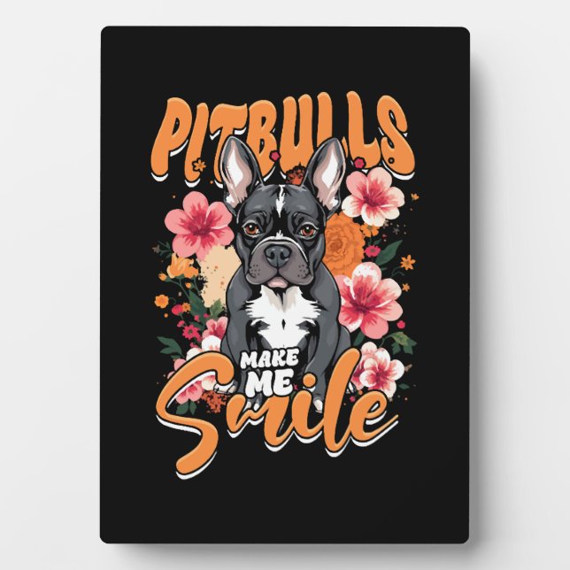 Pitbull Pitbuls Fotoplatte (Vorderseite)