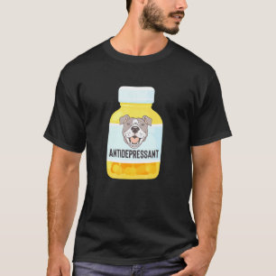 Pitbull Pittie Antidepressivum Süßer Elternteil Hu T-Shirt