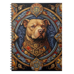 Pitbull " Pittie " Carnet médiéval héraldique