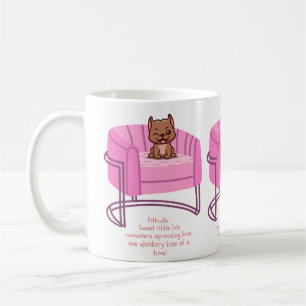Pitbull Power: Sip and Smile mit einer Comic-Drehu Kaffeetasse