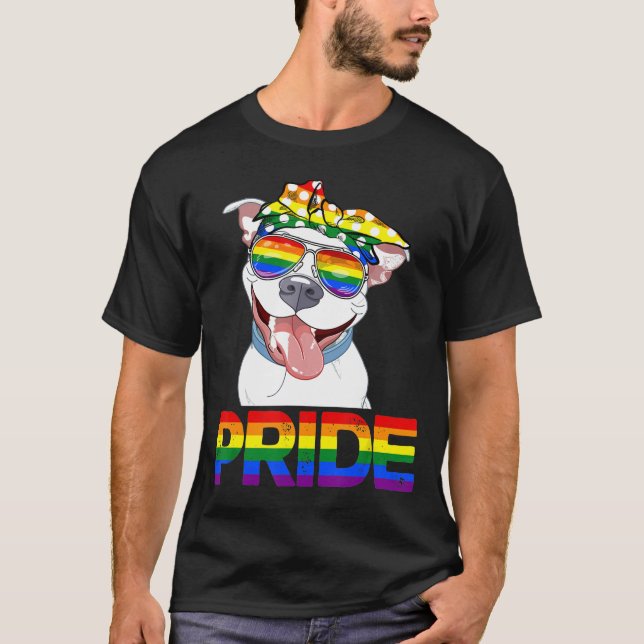 Pitbull Pride Lgbt Pride Pitbull Gay Lesbian T-Shirt (Vorderseite)