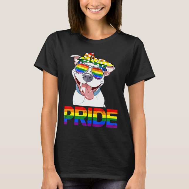 Pitbull Pride Lgbt Pride Pitbull Lover Gay Lesbian T-Shirt (Vorderseite)
