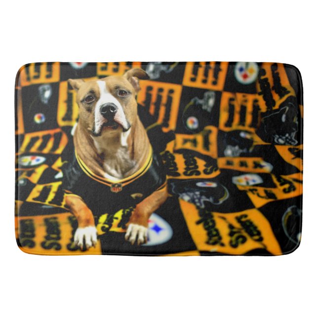 Pitbull Rescue Dog Fanatic Badematte (Vorderseite)
