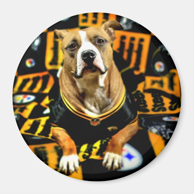 Pitbull Rescue Dog Fanatic Magnet (Vorne)