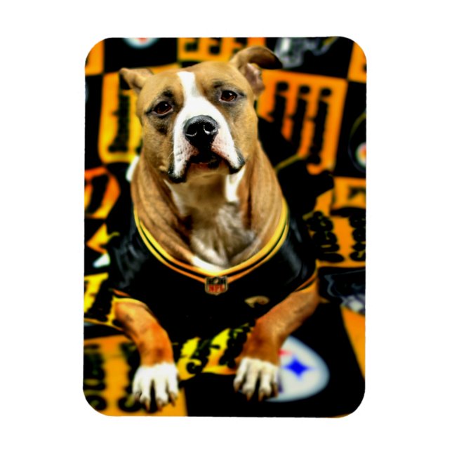 Pitbull Rescue Dog Fanatic Magnet (Vertikal)
