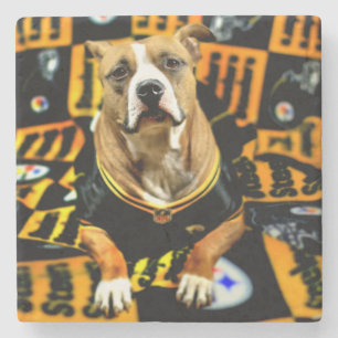 Pitbull Rescue Dog Fanatic Steinuntersetzer