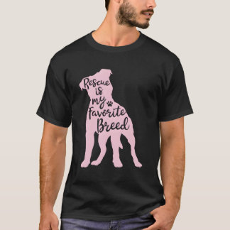Pitbull Rescue ist mein Lieblingshunde Grubenbull T-Shirt
