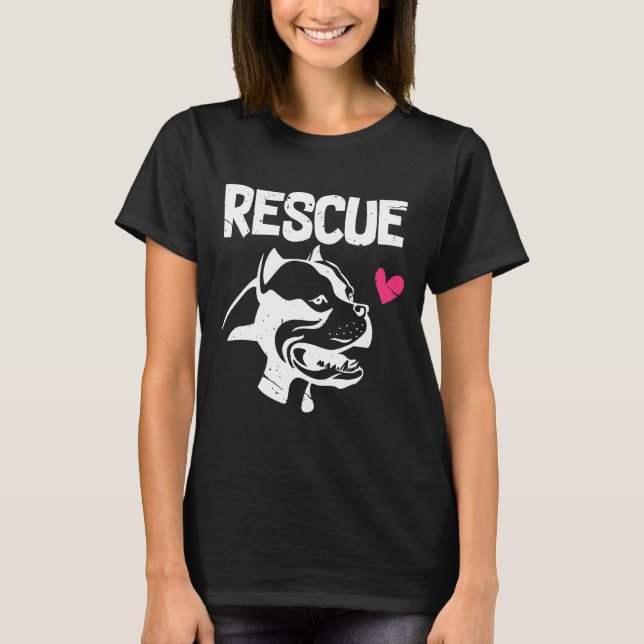 Pitbull Rescue Pit Bull Adoptier Dont Shop T-Shirt (Vorderseite)