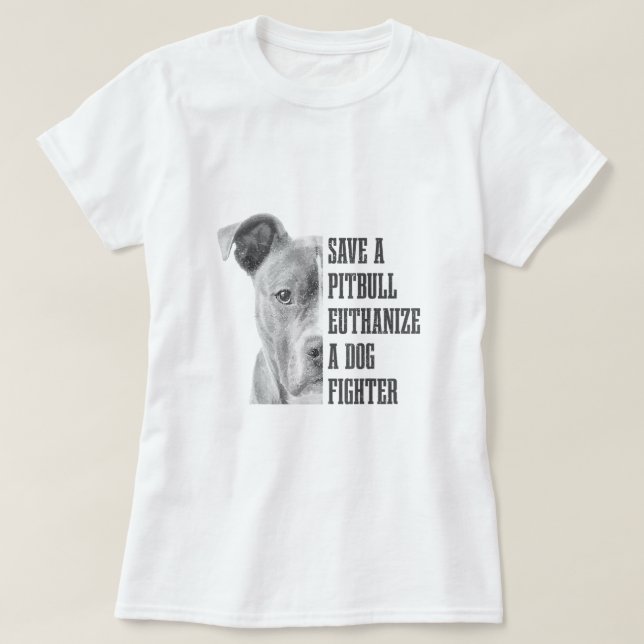 Pitbull Rettete einen Pitbull Funny Dog Rescue Pit T-Shirt (Design vorne)