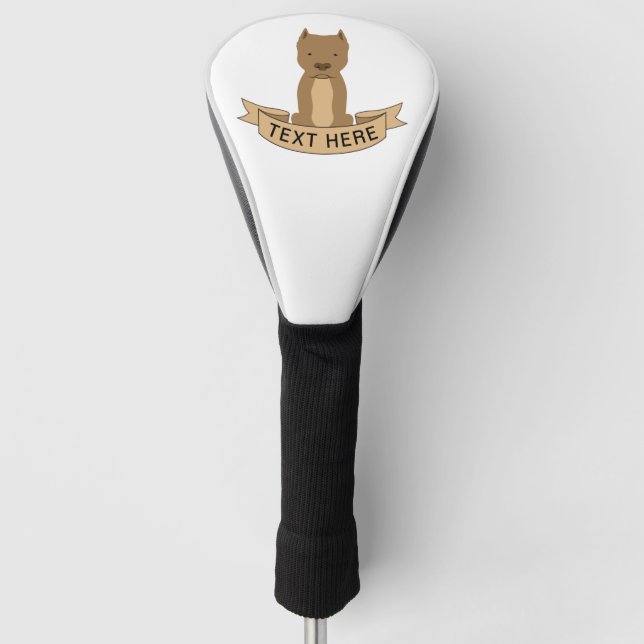 Pitbull Ribbon Tag Golf Headcover (Vorderseite)
