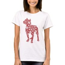 Pitbull, rote Boho Weihnachtsschneeflocken