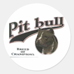 Pitbull Runder Aufkleber