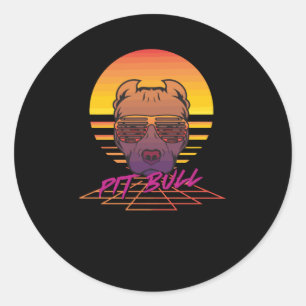 Pitbull Runder Aufkleber